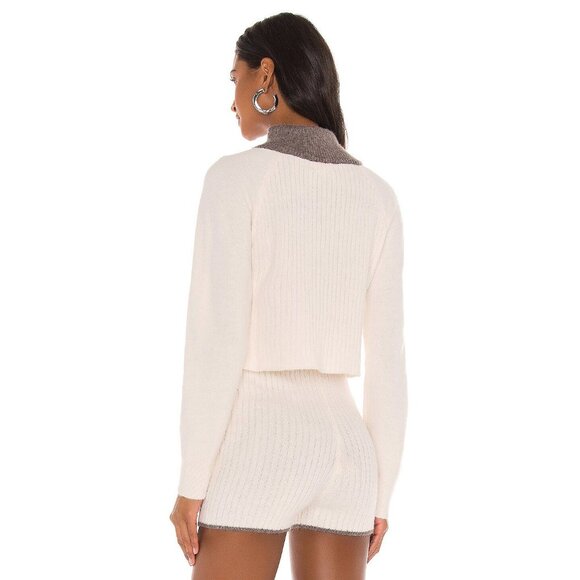 Lovers & Friends Talin Zip Sweater in Cream - Picture 3 of 5